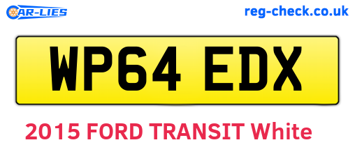 WP64EDX are the vehicle registration plates.