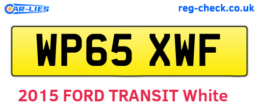 WP65XWF are the vehicle registration plates.