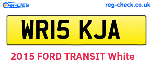 WR15KJA are the vehicle registration plates.