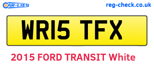 WR15TFX are the vehicle registration plates.