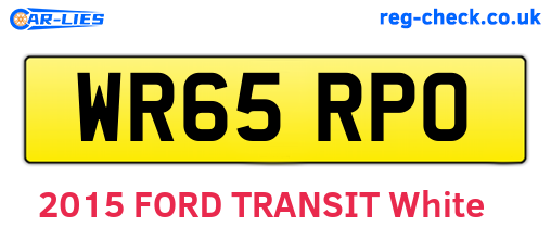 WR65RPO are the vehicle registration plates.
