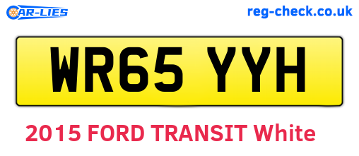 WR65YYH are the vehicle registration plates.