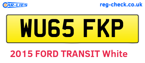 WU65FKP are the vehicle registration plates.