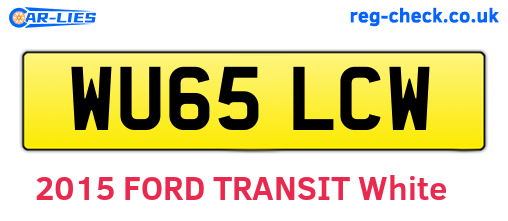WU65LCW are the vehicle registration plates.