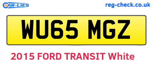 WU65MGZ are the vehicle registration plates.