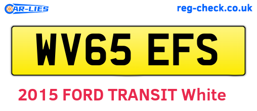 WV65EFS are the vehicle registration plates.