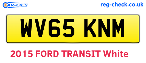 WV65KNM are the vehicle registration plates.