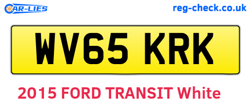 WV65KRK are the vehicle registration plates.