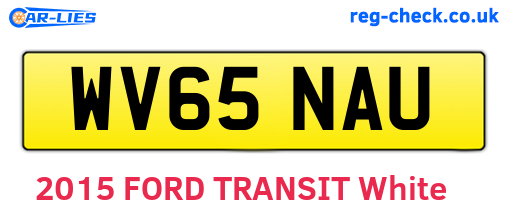 WV65NAU are the vehicle registration plates.