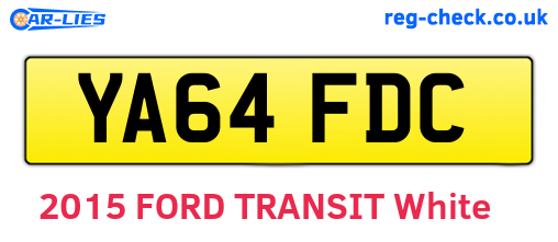YA64FDC are the vehicle registration plates.