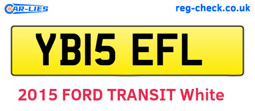 YB15EFL are the vehicle registration plates.