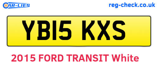 YB15KXS are the vehicle registration plates.