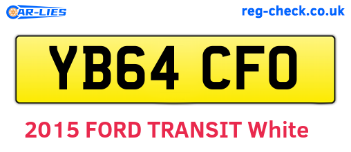 YB64CFO are the vehicle registration plates.