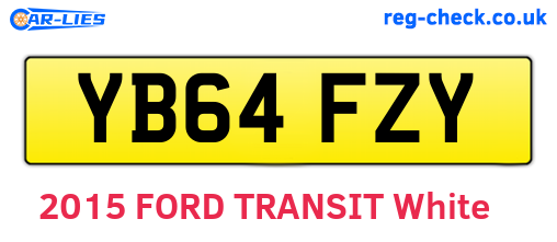 YB64FZY are the vehicle registration plates.