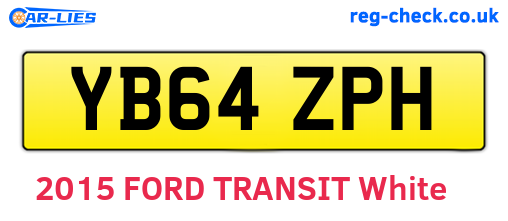 YB64ZPH are the vehicle registration plates.