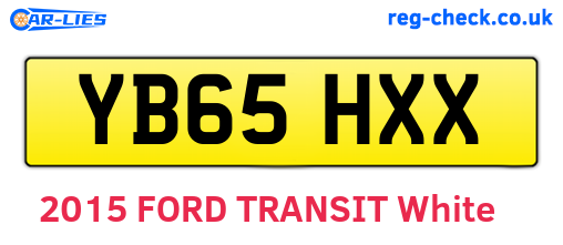 YB65HXX are the vehicle registration plates.