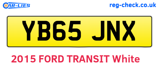 YB65JNX are the vehicle registration plates.