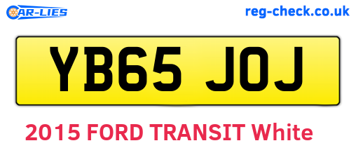 YB65JOJ are the vehicle registration plates.