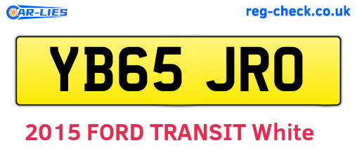 YB65JRO are the vehicle registration plates.