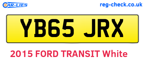 YB65JRX are the vehicle registration plates.