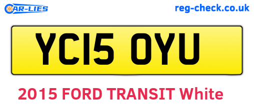 YC15OYU are the vehicle registration plates.