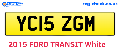 YC15ZGM are the vehicle registration plates.