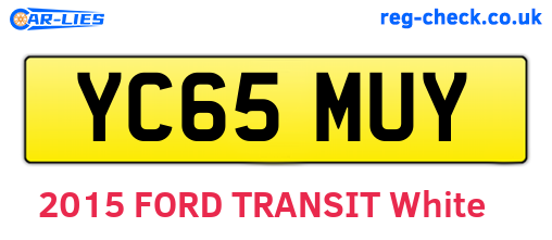 YC65MUY are the vehicle registration plates.