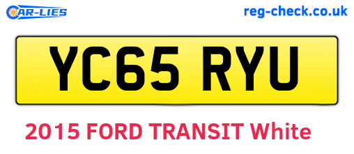 YC65RYU are the vehicle registration plates.