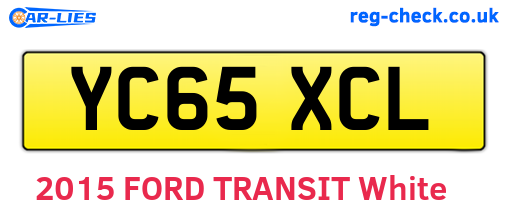 YC65XCL are the vehicle registration plates.