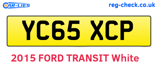 YC65XCP are the vehicle registration plates.