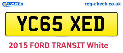 YC65XED are the vehicle registration plates.