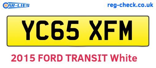 YC65XFM are the vehicle registration plates.