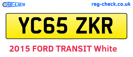 YC65ZKR are the vehicle registration plates.