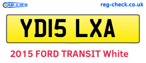 YD15LXA are the vehicle registration plates.