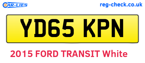 YD65KPN are the vehicle registration plates.