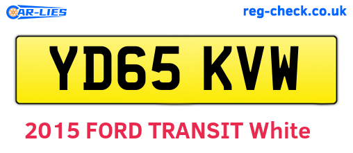 YD65KVW are the vehicle registration plates.