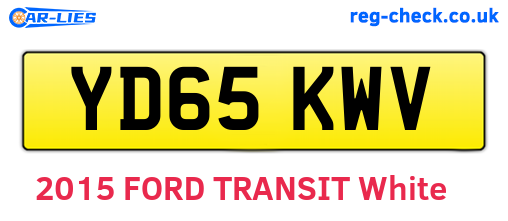 YD65KWV are the vehicle registration plates.