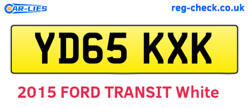 YD65KXK are the vehicle registration plates.