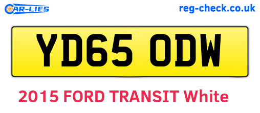YD65ODW are the vehicle registration plates.