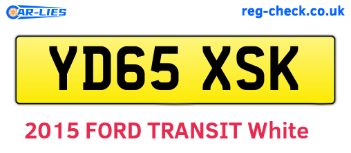 YD65XSK are the vehicle registration plates.
