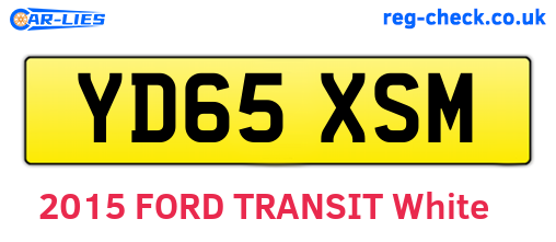 YD65XSM are the vehicle registration plates.
