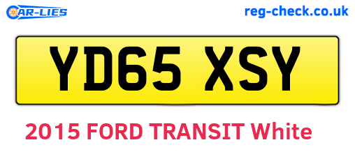 YD65XSY are the vehicle registration plates.