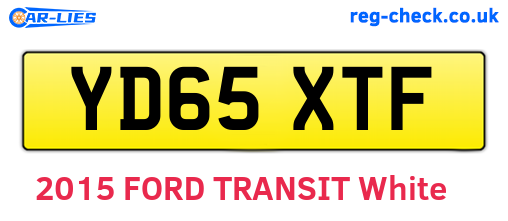 YD65XTF are the vehicle registration plates.
