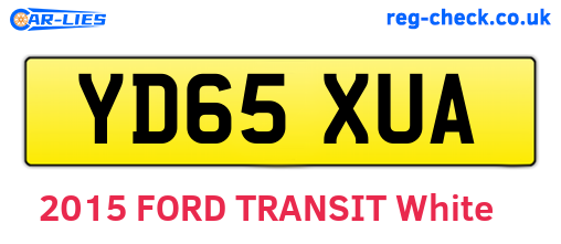 YD65XUA are the vehicle registration plates.