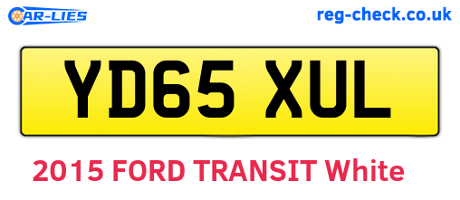 YD65XUL are the vehicle registration plates.