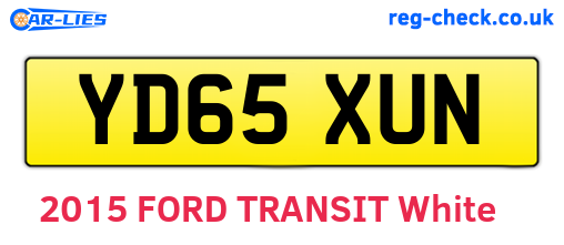YD65XUN are the vehicle registration plates.