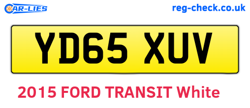 YD65XUV are the vehicle registration plates.