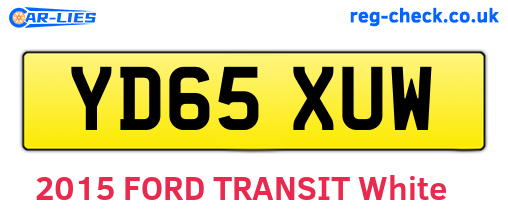 YD65XUW are the vehicle registration plates.