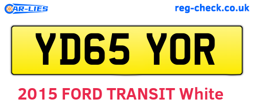 YD65YOR are the vehicle registration plates.