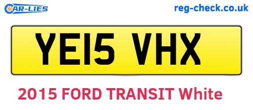 YE15VHX are the vehicle registration plates.